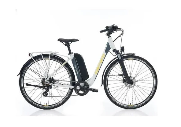 Carraro E-Comfort 28 jant 470H Elektrikli Şehir Bisikleti Mat Storm Gri Antrasit Sarı ürün görseli 1