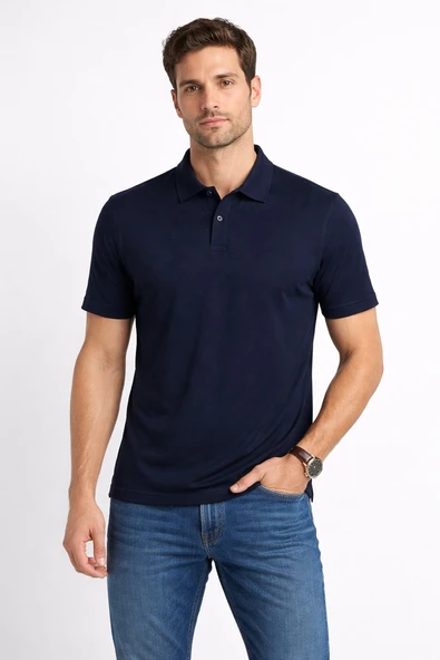 Cazador Erkek Polo Yaka Tshirt 44095 Lacivert Regular Fit ürün görseli 1