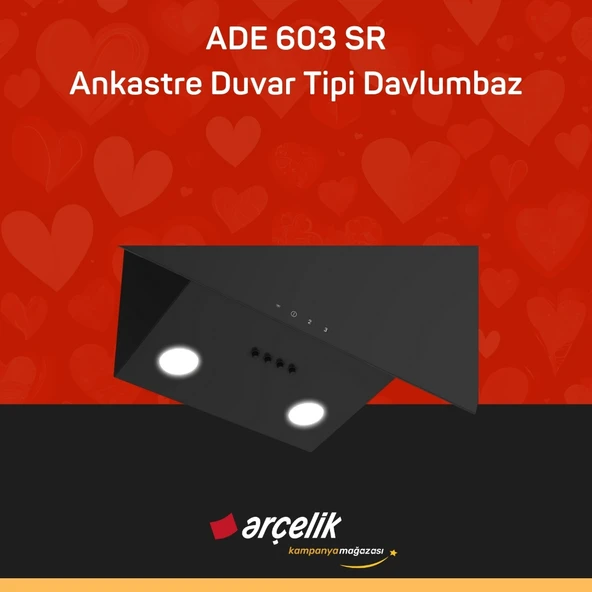 ARÇELİK ADE 603 SR Ankastre Duvar Tipi Davlumbaz - Resim 3