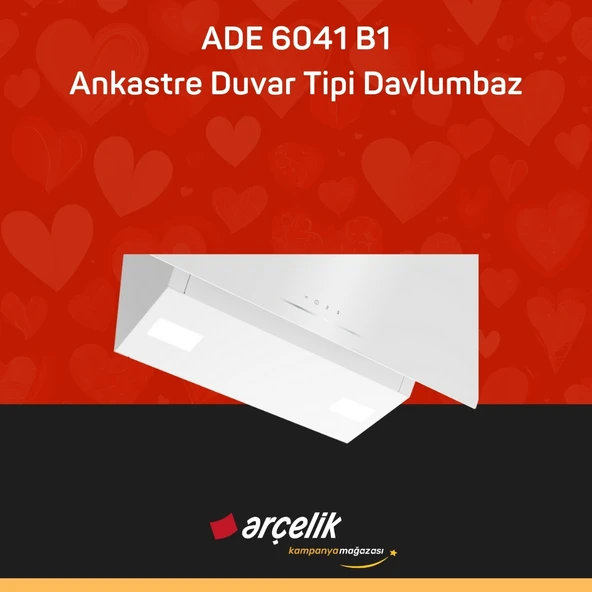 ARÇELİK ADE 6041 B1 Ankastre Duvar Tipi Davlumbaz - Resim 3