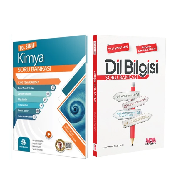 Bilgi Sarmal 10. Sınıf Kimya ve AKM Dil Bilgisi Soru Bankası Seti 2 Kitap ürün görseli 1
