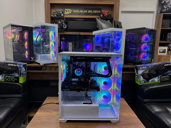Rampage AMD R5-7500F 32GB 1TB RX9070 16GB Beyaz OEM Oyuncu Kasası ürün görseli 1