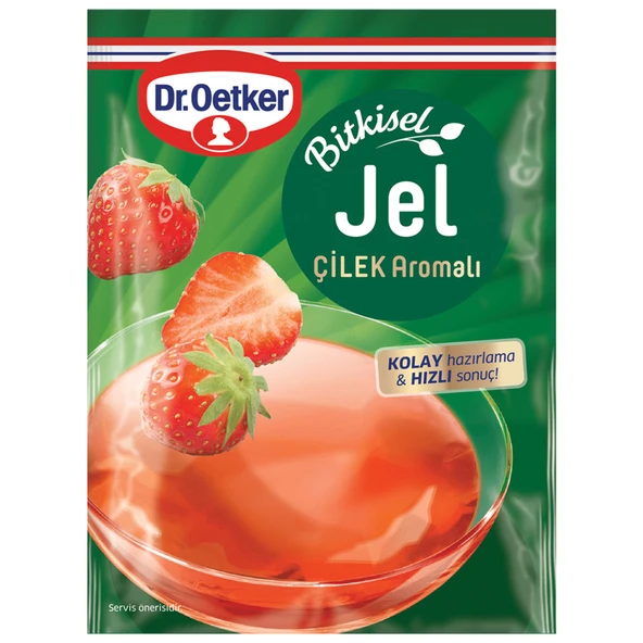 Dr. Oetker Jel Bitkisel Çilek Aromalı 100 gr x 3 Adet - Resim 2