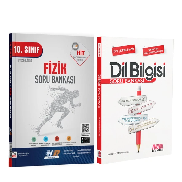 Hız ve Renk 10. Sınıf Fizik HİT ile AKM Kitap Dil Bilgisi Soru Bankası Seti 2 Kitap ürün görseli 1