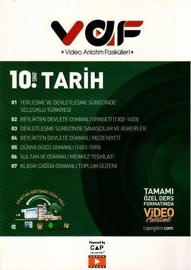 Çap 10.Sınıf Tarih Video Anlatım Fasikülleri ürün görseli 1