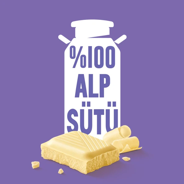 Milka Beyaz Çikolata 80 gr - Resim 5