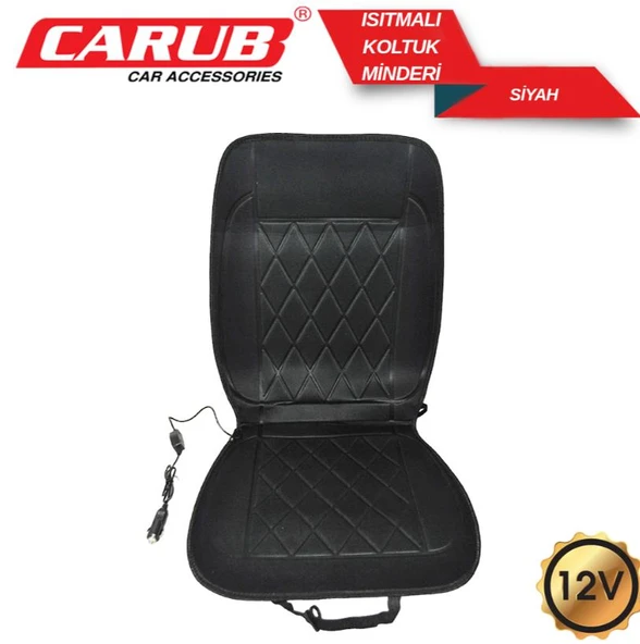 CARUB Koltuk Minderi Isıtmalı Siyah 12V ürün görseli 1