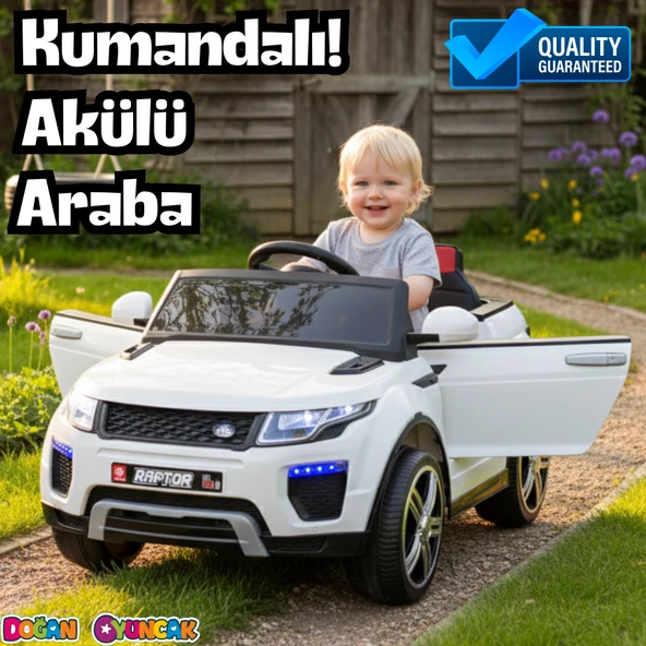 Raptor GT Beyaz Uzaktan Kumandalı 4X2 12 Volt Akülü Araba - RC Land Rover Akülü Araba Range Rover ürün görseli 1