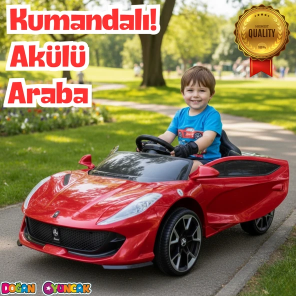 Favori GT Kırmızı Uzaktan Kumandalı 4X2 12 Volt Akülü Araba - RC Ferrari Akülü Araba ürün görseli 1