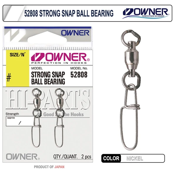 Owner 52808 Strong Snap Ball Bearing Rapala Klipsi ürün görseli 1