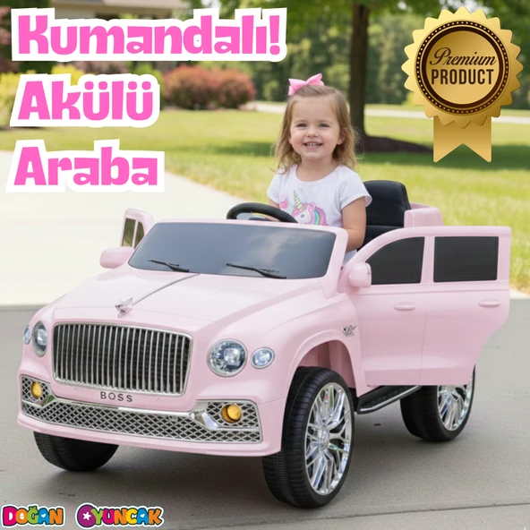 Boss GT Pembe Uzaktan Kumandalı 4X2 12 Volt Akülü Araba - RC Maybach Akülü Araba ürün görseli 1