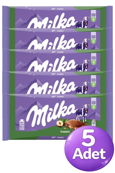 Milka Fındıklı Çikolata 80 gr x 5 Adet ürün görseli 1