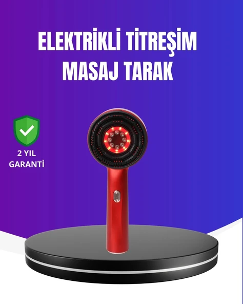 Mey İthalat® Kırmızı Işık Terapi Özellikli Saç Derisi Masaj Tarak Anti Dökülme ürün görseli 1