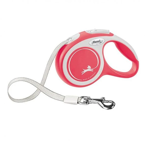 Flexi New Comfort Otomatik Kırmızı Şerit Köpek Gezdirme Tasması Medium 5 Metre ürün görseli 1