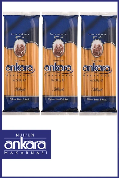 Nuh'un Ankara Fırın Makarna 500 gr x 3 Adet ürün görseli 1