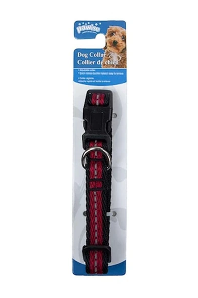 Pawise Reflektörlü Köpek Tasması Kırmzı M(35-50Cm) ürün görseli 1