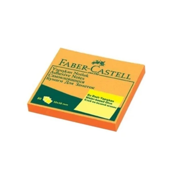 Faber Castell Turuncu Yapışkanlı Notluk 75*75 mm ürün görseli 1