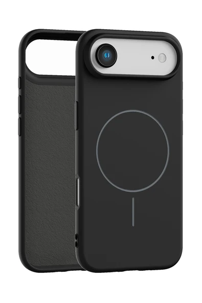 iPhone Air Uyumlu İçi Kadife Magsafe Wireless Şarz Özellikli Siyah Renkli Telefon Kılıfı ürün görseli 1