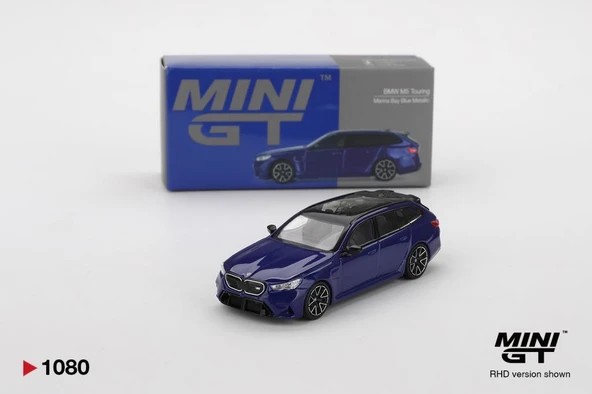 Mini GT 1080 BMW M5 Touring Marina Bay Mavi Metalik 1/64 Model Araba ürün görseli 1