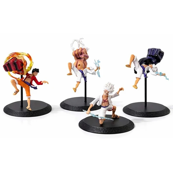 Anime One Piece Luffy Figürü Dörtlü Set Alk5275 Set.4 ürün görseli 1