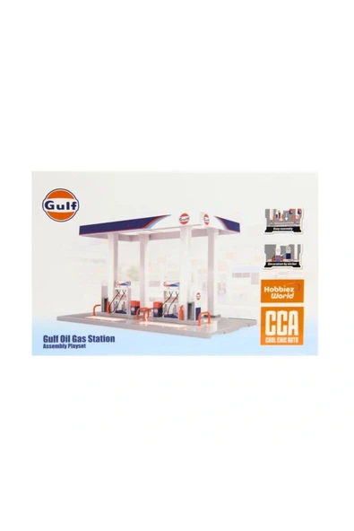 CCA 1/64 Gulf Benzin Gaz İstasyonu Benzinlik Diorama Maketi Gulf ürün görseli 1