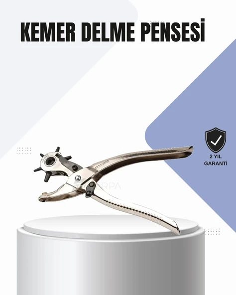 Mey İthalat® Kemer Delme Pensesi Çok Amaçlı 6 Farklı Delik Boyu Ayarlı Deri Delme Aleti ürün görseli 1