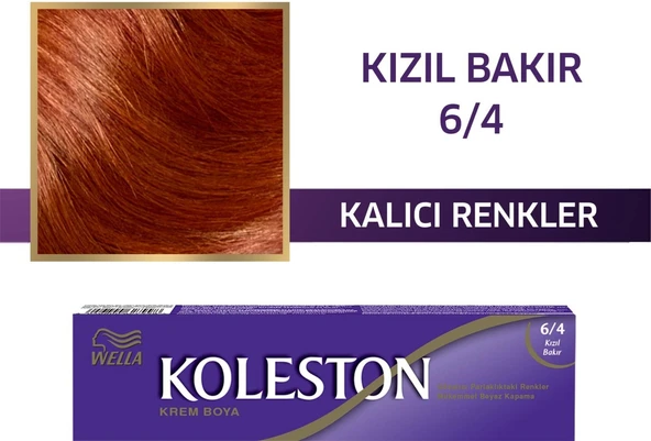 Wella Koleston Single Tüp Boya 6/4 Kızıl Bakir ürün görseli 1