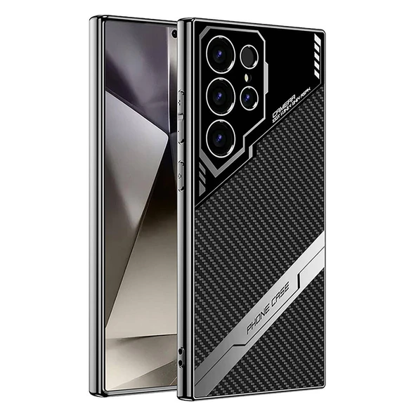Galaxy S24 Ultra Kılıf Kamera Korumalı Karbon Tasarım Ultra İnce Kapak ürün görseli 1