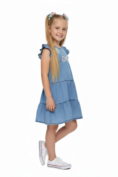 Kız Çocuk Kot Elbise BGL-ST05200 - Resim 4