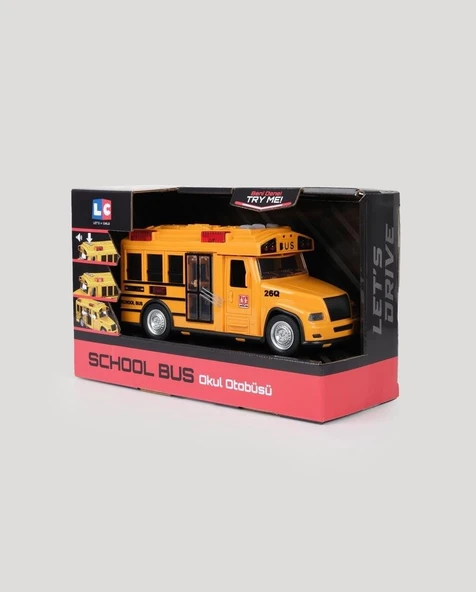 Let’s Drive Sesli ve Işıklı Okul Otobüsü Eğitici Oyuncak Okul Servisi ürün görseli 1