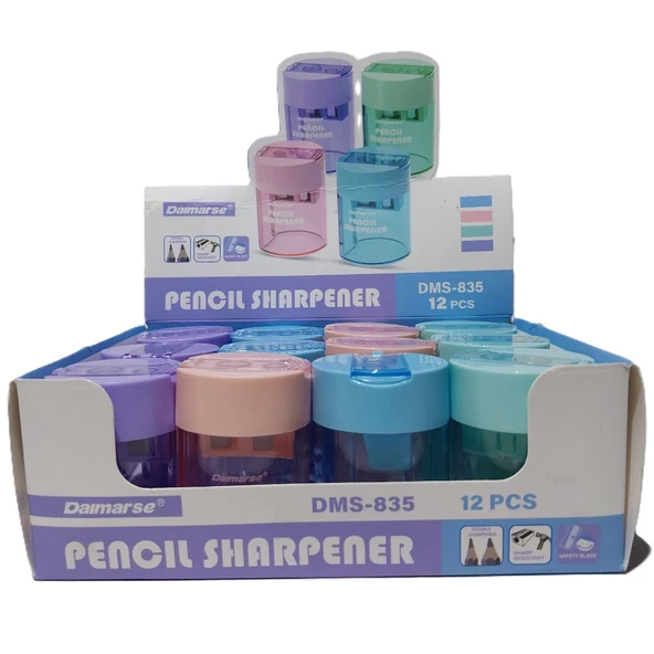 Bafix Kalemtraş Çiftli Hazneli Kalemtıraş (12 Li Paket) ürün görseli 1