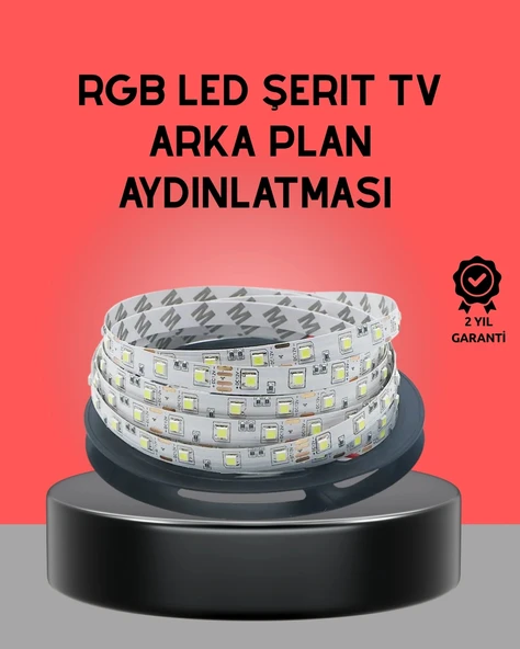 Mey İthalat® Uzaktan Kumandalı LED TV Arka Işık Şeridi ürün görseli 1