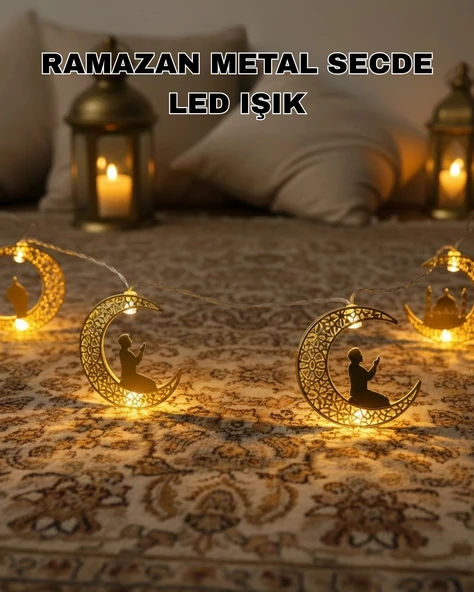 Mey İthalat® Ramazan Ay Işığı Secde Eden Adam Silüetli LED Peri Işığı ürün görseli 1