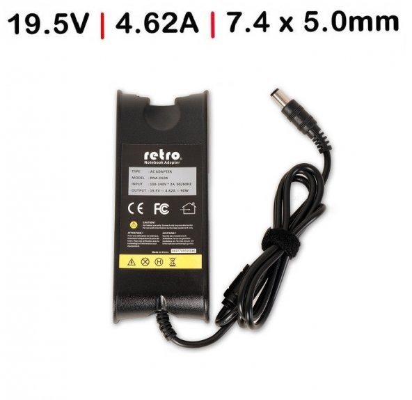Dell N6M8J NF599 NY512 0NY512 Şarj Adaptörü (19.5V 4.62A 90W - 7.4*5.5mm) na-kr60809-3830 ürün görseli 1