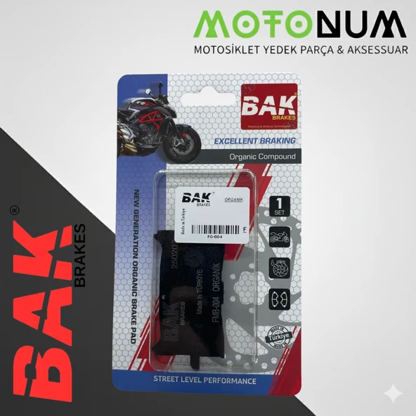 Honda Cb 250 R Ön Fren Balata-Organik-Bak-(Yerli Üretim)-BK0014 ürün görseli 1
