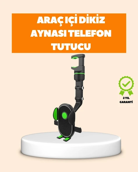 Mey İthalat® Araç İçi Dikiz Aynası Telefon Tutucu Katlanabilir ve Çok Fonksiyonlu ürün görseli 1
