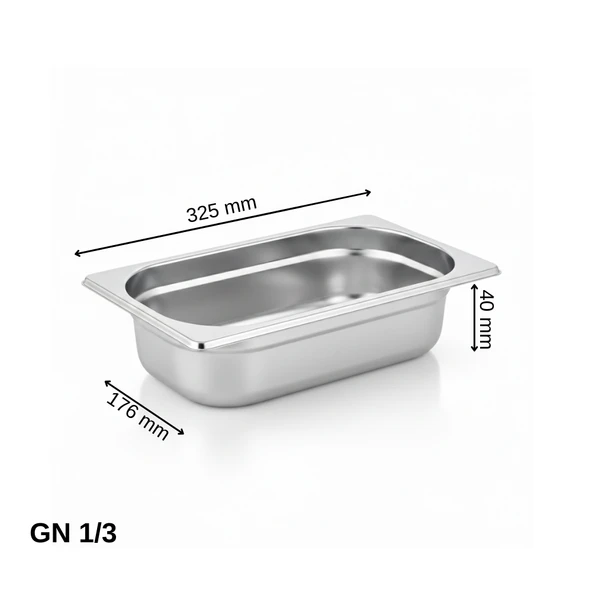 ÜRET Standart Gastronom Küvet GN 1/3 40 mm 1,5 lt ürün görseli 1