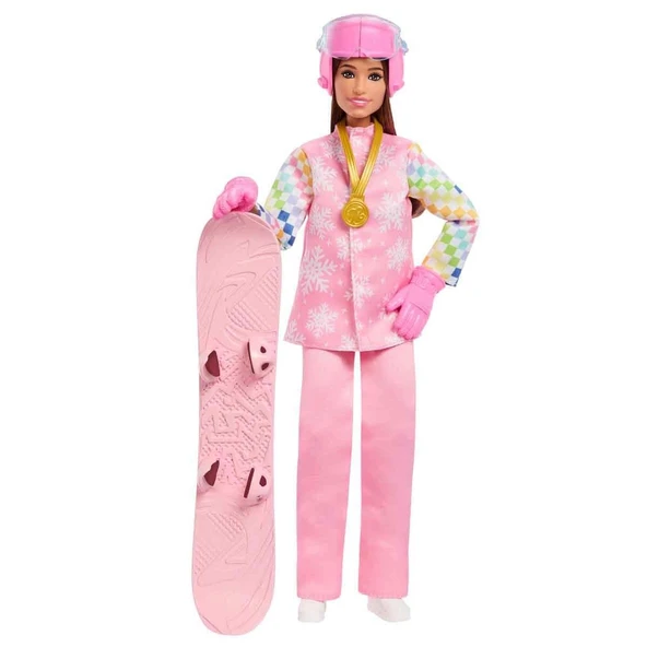 Orjinal Barbie Kariyer Bebeği Snowboard Sporcusu Manken Bebek Orjinal Barbie Sporcu Bebek ürün görseli 1