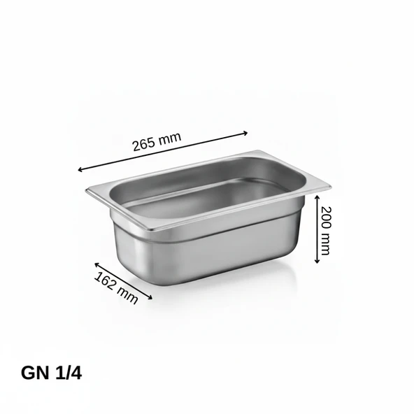 ÜRET Standart Gastronom Küvet GN 1/4 200 mm 5,5 lt ürün görseli 1