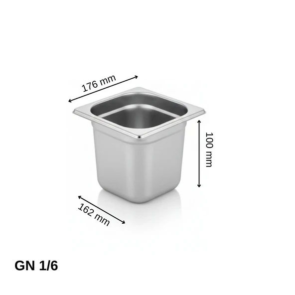 ÜRET Standart Gastronom Küvet GN 1/6 100 mm 1,6 lt ürün görseli 1