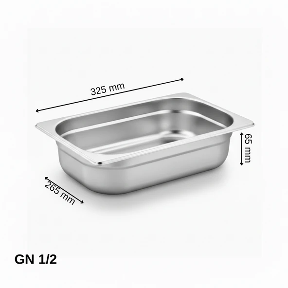 ÜRET Standart Gastronom Küvet GN 1/2 65 mm 4 lt ürün görseli 1