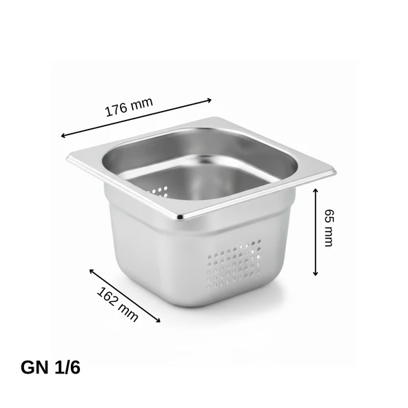 ÜRET Delikli Gastronom Küvet GN 1/6 65 mm 0,1 lt ürün görseli 1