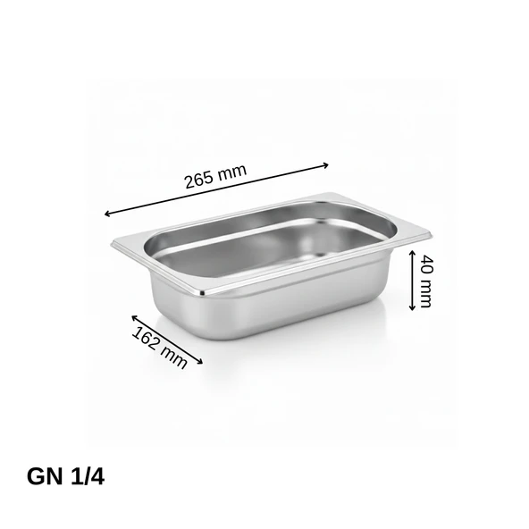ÜRET Standart Gastronom Küvet GN 1/4 40 mm 1,2 lt ürün görseli 1