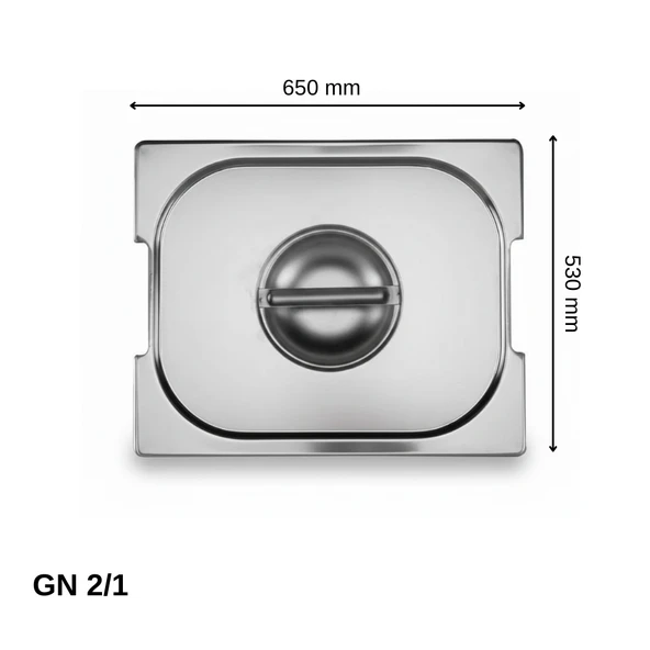 ÜRET Saplı Gastronom Küvet Kapağı GN 2/1 (65 × 53 cm) ürün görseli 1