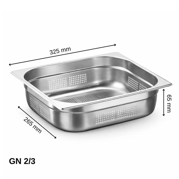 ÜRET Delikli Gastronom Küvet GN 2/3 65 mm 5,5 lt ürün görseli 1