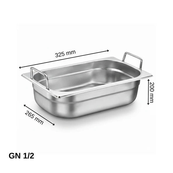 ÜRET Saplı Gastronom Küvet GN 1/2 200 mm 12.5 lt ürün görseli 1