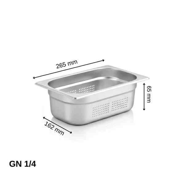 ÜRET Delikli Gastronom Küvet GN 1/4 65 mm 1,8 lt ürün görseli 1