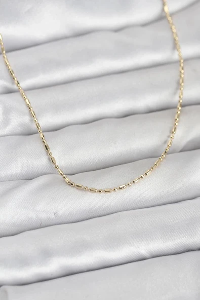 Mey İthalat® CM 14K Gold Renk Zincirli 60 cm Kadın Kolye ürün görseli 1