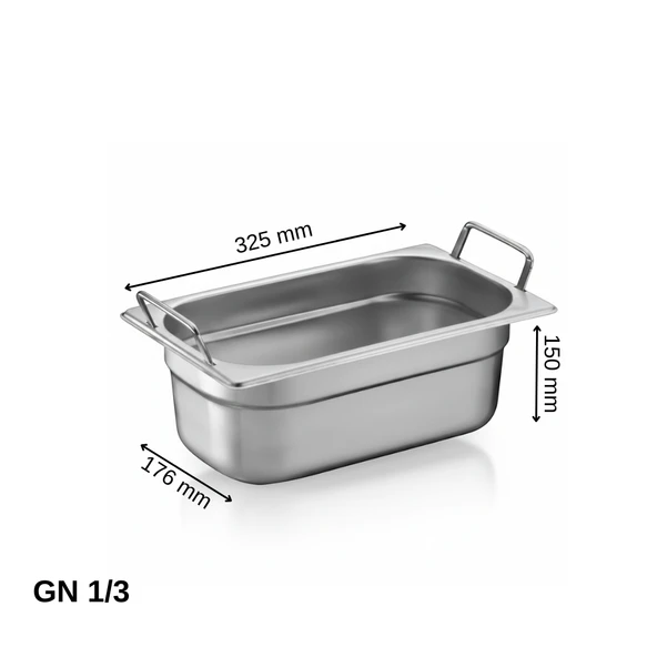 ÜRET Saplı Gastronom Küvet GN 1/3 150 mm 5.7 lt ürün görseli 1
