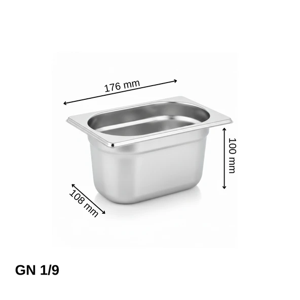 ÜRET Standart Gastronom Küvet GN 1/9 100 mm 1 lt ürün görseli 1
